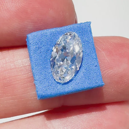 2.52ct E VS2 IGI Certified Old Mine Cut Oval Lab Diamond