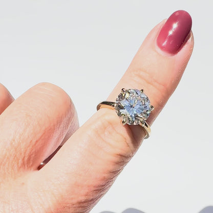 4.53ct Round Brilliant Solitaire with Hidden Halo