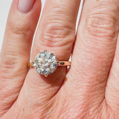 The Lodestone OEC, 4ct F VS1 in 14K Yellow Gold