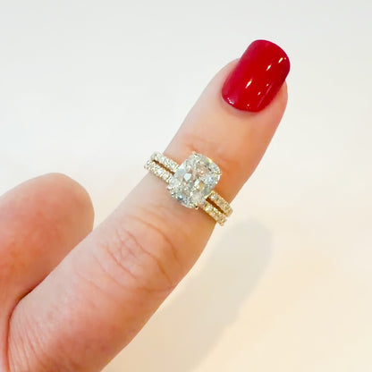 Melissa's Antique Cut Cushion Custom Ring Set