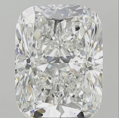 3.5ct E VVS2 IGI Certified Crushed Ice Cushion Lab Diamond