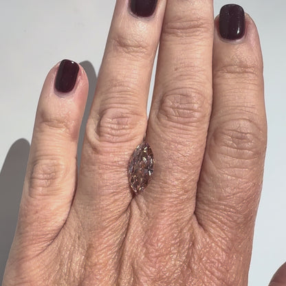 4.09ct Fancy Intense Pinkish Brown VS1 IGI Certified Marquise Lab Diamond