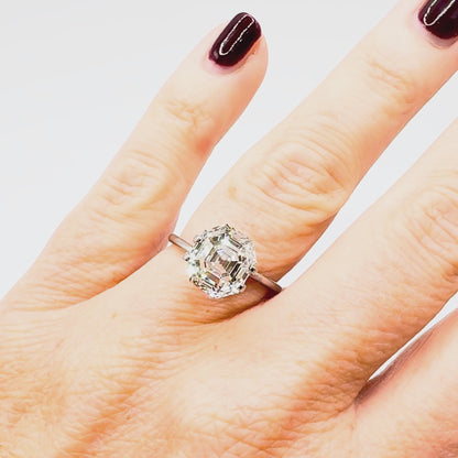 4.26ct F VVS2 Antique Cut Asscher IGI Certified Lab Diamond