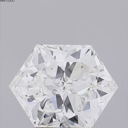 2.61ct G VS1 IGI Certified Modified Brilliant Hexagon Lab Diamond