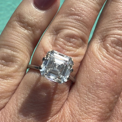 4.68ct E VS1 IGI Certified Asscher Cut Lab Diamond