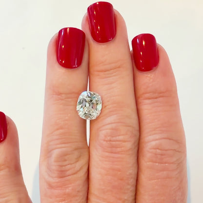 4.09ct E VVS2 IGI Certified Old Mine Cut Cushion Lab Diamond