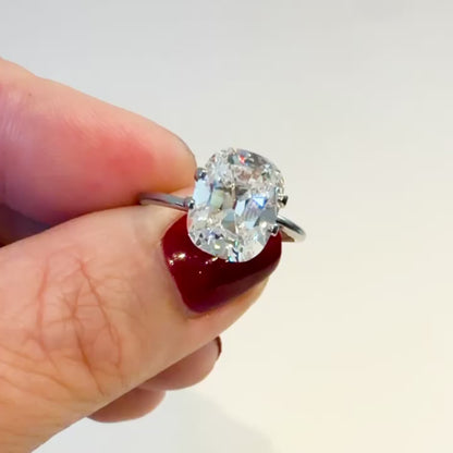 3.41ct E VVS2 IGI Certified Old Mine Cut Cushion Lab Diamond