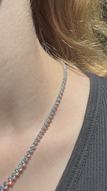The Fancy Pants Graduated Tennis Necklace - 15.8 carats