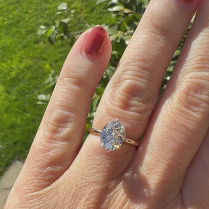 The Lodestone Oval 2.64ct Antique Cut Solitaire in Yellow Gold