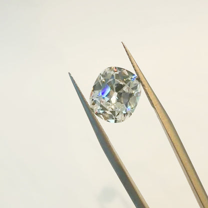 4.09ct E VVS2 IGI Certified Old Mine Cut Cushion Lab Diamond