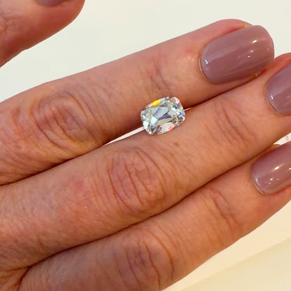 2.76ct E VS1 IGI Certified Old Mine Cut Cushion Lab Diamond