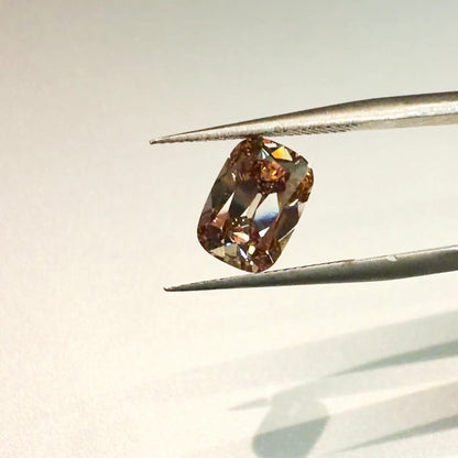2.25ct Fancy Light Brown VS1 IGI Certified Old Mine Cut Cushion Lab Diamond