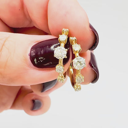 The Graduate Hoop Earrings in 14K Yellow Gold
