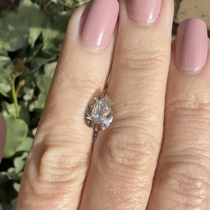 3.01ct Fancy Pinkish Brown VS1 IGI Certified Pear Brilliant Cut Lab Diamond