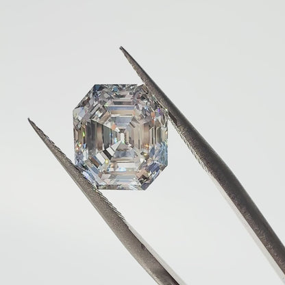 4.02ct F VVS2 Antique Cut Asscher IGI Certified Lab Diamond