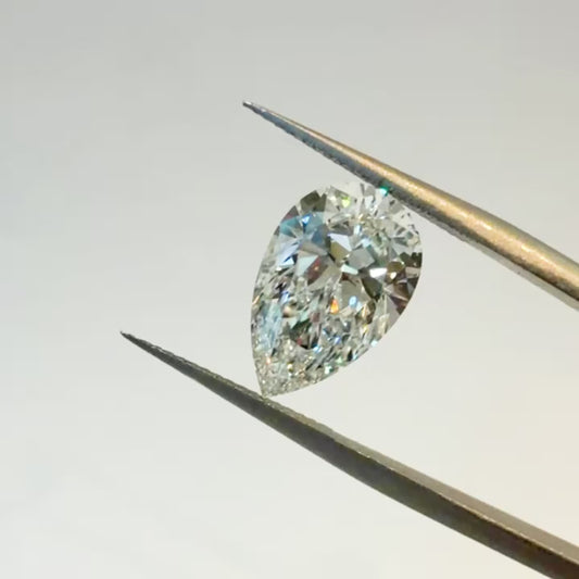 3.73ct F VS1 IGI Certified Lab Diamond Pear