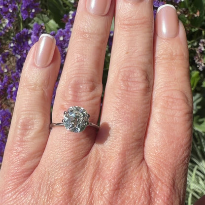 3.54ct F VVS2 IGI Certified Old Mine Cut Cushion Lab Diamond