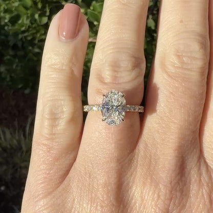 The 2.53ct Pave Classic Oval in 14K Yellow Gold