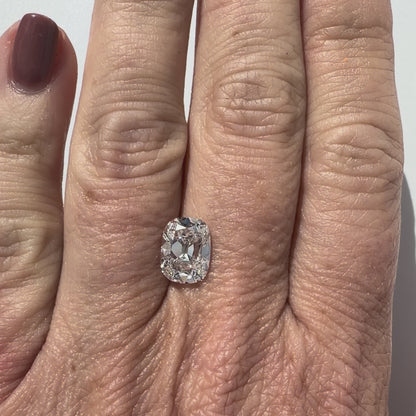 3.11ct E VS1 IGI Certified Old Mine Cut Cushion Lab Diamond