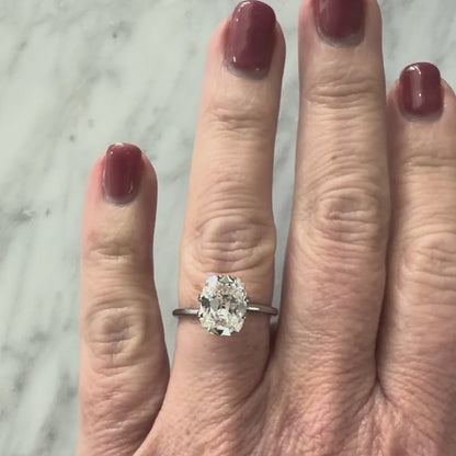 3.11ct E VS1 IGI Certified Old Mine Cut Cushion Lab Diamond