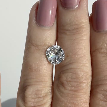 3.22ct F VS1 IGI Certified Old Mine Cut Cushion Lab Diamond