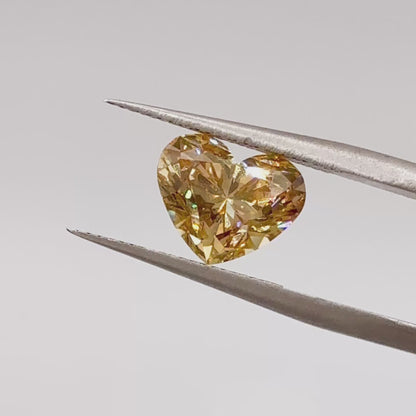 2.62ct Fancy Intense Yellow VS1 Heart Shaped IGI Certified Lab Diamond