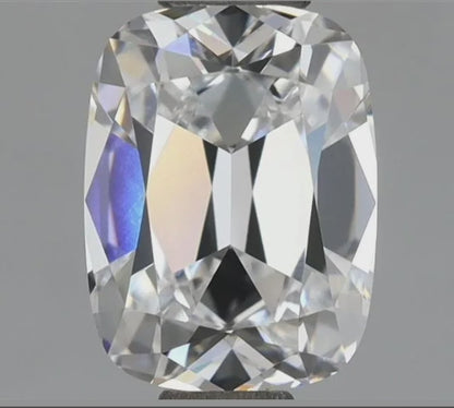 1.53ct E VVS1 Old Mine Cut Cushion IGI Certified Lab Diamond
