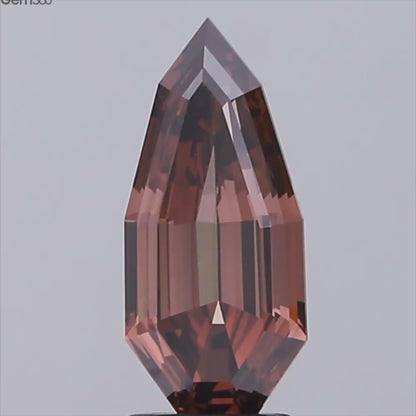 2.13ct Fancy Brown VS1 IGI Certified Step Cut Pear Shaped Lab Diamond