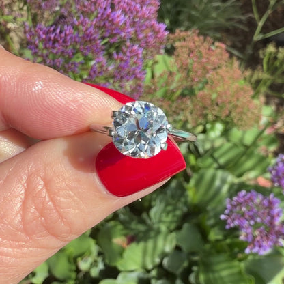 3.03ct E VS1 IGI Certified Old Mine Cut Cushion Lab Diamond