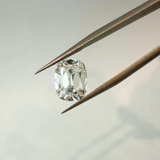 3.07ct E VS1 IGI Certified Old Mine Cut Elongated Cushion Lab Diamond