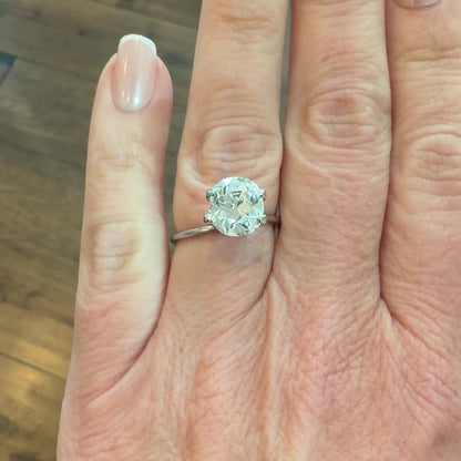 3.09ct E VVS2 IGI Certified Old Mine Cut Cushion Lab Diamond