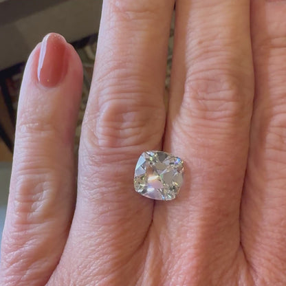 5.06ct E VVS2 IGI Certified Old Mine Cut Cushion Lab Diamond