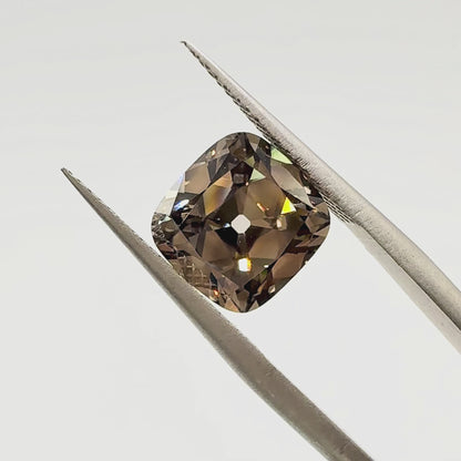 3.13ct Fancy Brown VS1 Old Mine Cut Cushion Lab Diamond