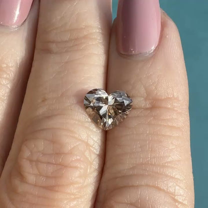 2.22ct Fancy Pinkish Brown VVS2 IGI Certified Heart Shaped Lab Diamond