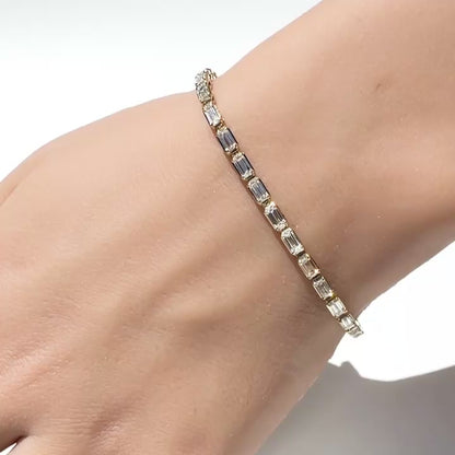 Baguette Tennis Bracelet in 14K Yellow Gold