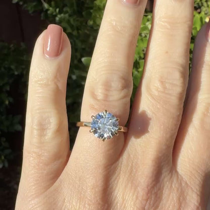 The Girly Girl 3.6ct Six Prong Solitaire in 14K Yellow Gold