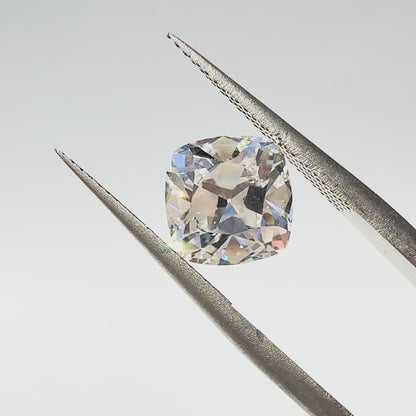 2.07ct E VS1 IGI Certified Old Mine Cut Square Cushion Lab Diamond