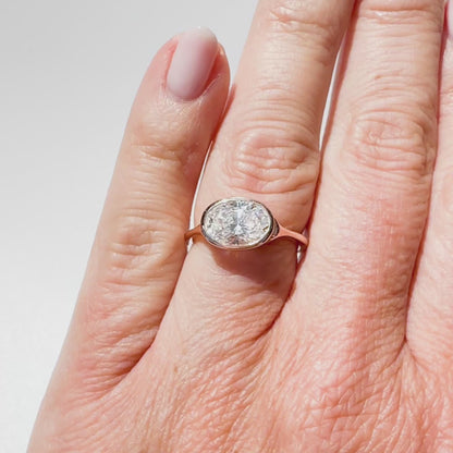 The Bi-coastal Oval in White Gold