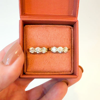3 Stone Huggie Earrings, 2.2ctw in 14K Yellow Gold