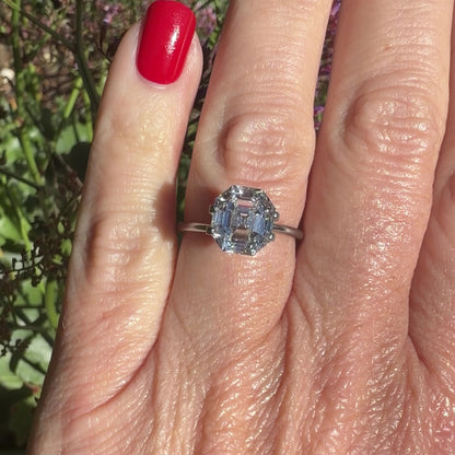 3.58ct E VS1 IGI Certified Antique Cut Asscher Lab Diamond