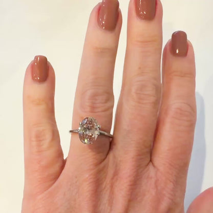 3.21ct Fancy Vivid Pink VS1 Old Mine Cut Oval Lab Diamond