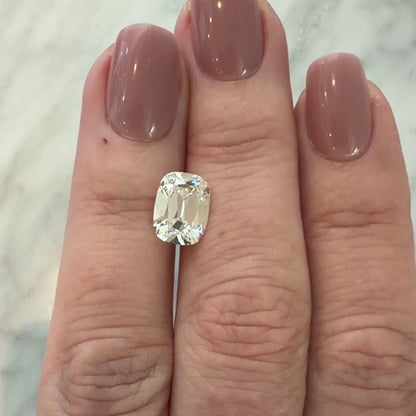 3.07ct E VS1 IGI Certified Old Mine Cut Elongated Cushion Lab Diamond