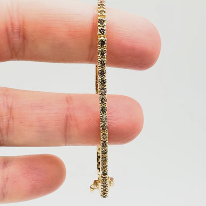 The Golden Hour Champagne Diamond Tennis Bracelet