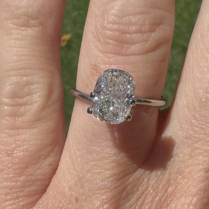 3.07ct E VVS2 IGI Certified Crushed Ice Cushion Lab Diamond