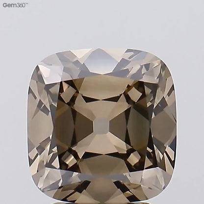3.13ct Fancy Brown VS1 Old Mine Cut Cushion Lab Diamond