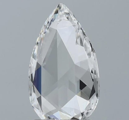 1.91ct E VVS2 IGI Certified Rose Cut Pear Lab Diamond
