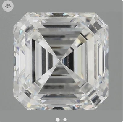 2.82ct E VVS2 IGI Certified Asscher Cut Lab Diamond