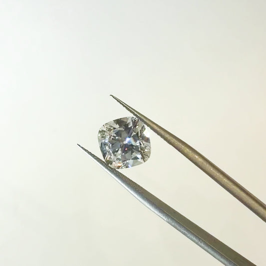3.61ct F VVS2 IGI Certified Old Mine Cut Square Cushion Lab Diamond