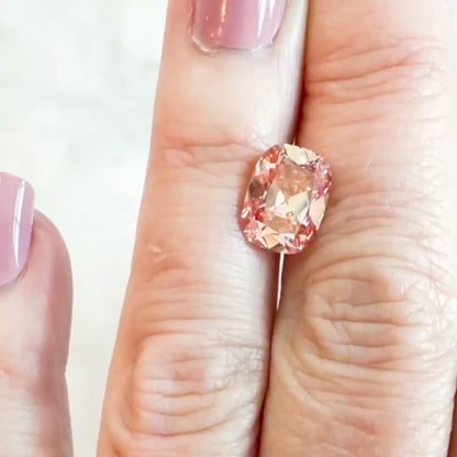 3.56ct Fancy Vivid Pink VS1 IGI Certified Old Mine Cut Cushion Lab Diamond