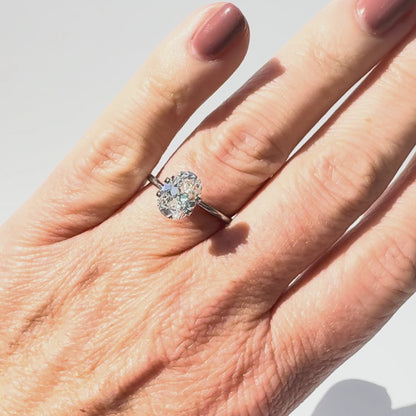 2.17ct E VS2 IGI Certified Old Mine Cut Cushion Lab Diamond